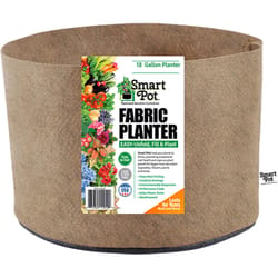 Smart Pot 11.5 in. H X 16 in. W X 16 in. D X 16 in. D Geo-Thermal Fabric Grow Bag Planter Beige