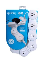 Quirky Pivot Power 5 ft. L 6 outlets Surge Protector White 1080 J