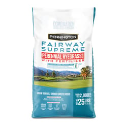 Pennington Fairway Supreme Perennial Ryegrass Full Sun/Light Shade Grass Seed and Fertilizer 25 lb