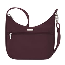 Travelon Burgundy Hobo Bag 9.5 in. H X 10.25 in. W