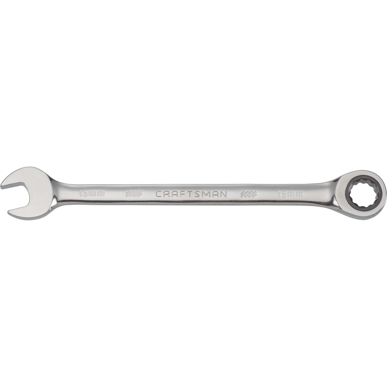 Craftsman 15 mm 12 Point Metric Ratcheting Wrench, 7.5 in. Length