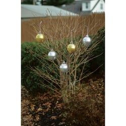 Xodus Innovations LED Silver Christmas Ornament 6.25 in. Hanging Decor