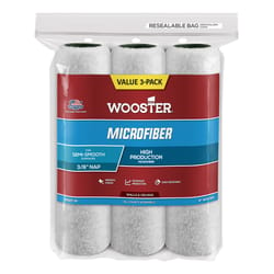 Wooster Microfiber 9 in. W X 3/8 in. Paint Roller Cover 3 pk