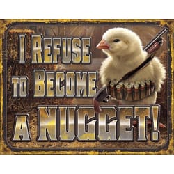 Desperate Enterprises .125 in. H X 12.5 in. W X 16 in. L Multicolored Metal Chicken Nugget Refusal W