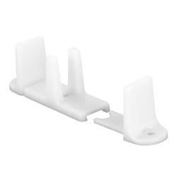 Prime-Line 1.38 in. D X 3 in. L Matte White Nylon Door Guide 2 pc