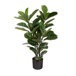 Naturae Decor 35 in. H Plastic Artificial Fiddle Leaf Fig Green