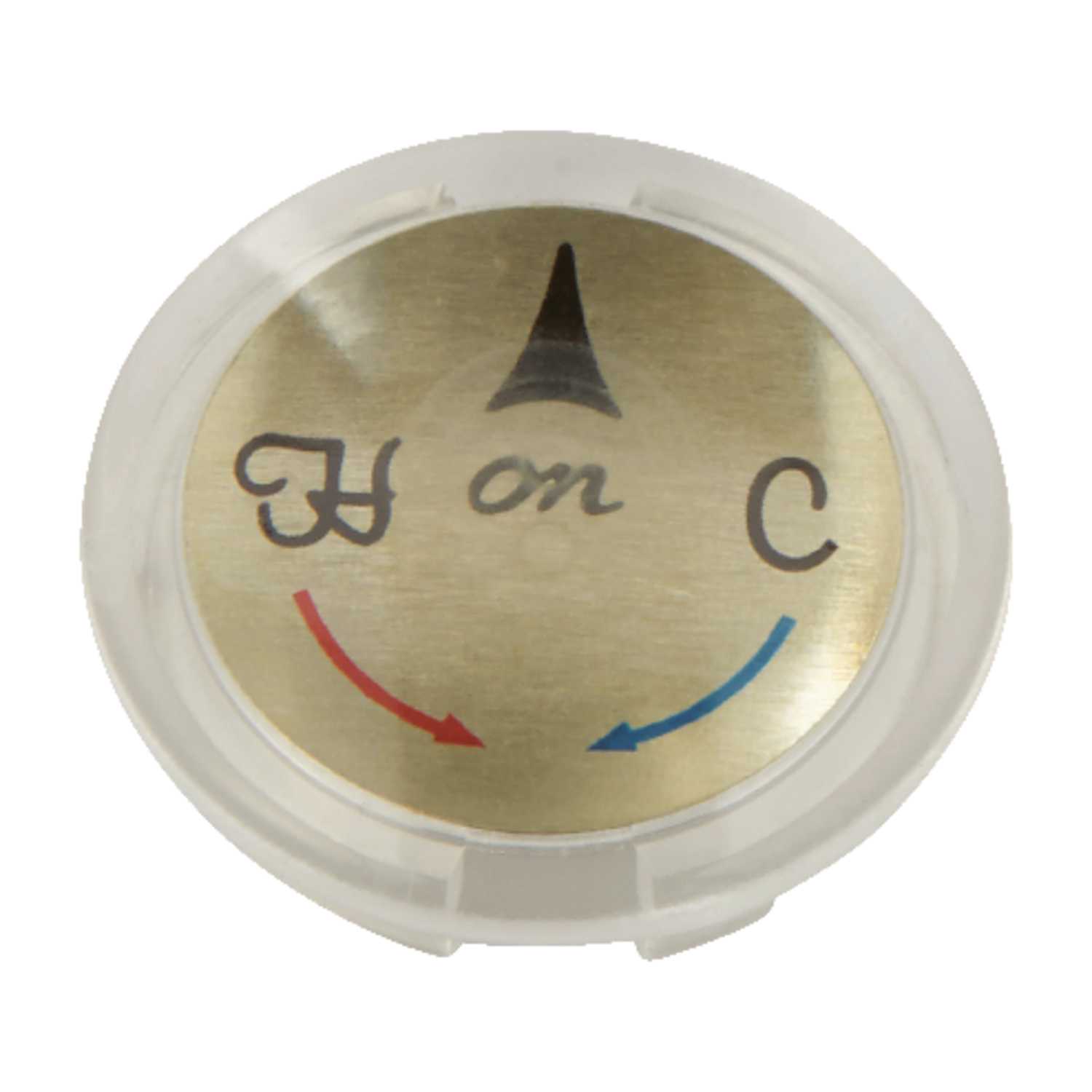 Ace Snapin Clear Plastic Hot and Cold Index Button For Delta Faucets