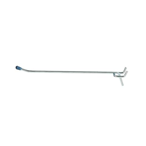 Pegboard Paper Shelf Display Hook Long Arm Single Rod Hook Plastic