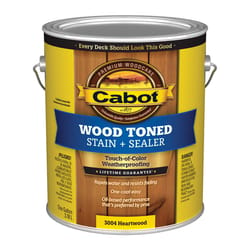 Cabot Wood Toned Stain & Sealer Transparent Heartwood Oil-Based Deck and Siding Stain 1 gal
