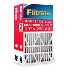 Filtrete 20 in. W X 25 in. H X 4 in. D Pleated 1000 MERV Pleated Allergen Air Filter 2 pk