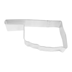 R&M International Corp International Corp 2 in. W X 5 in. L Oklahoma State Cookie Cutter Silver 1 pc