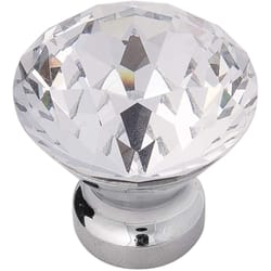 Hickory Hardware Contemporary Round Cabinet Knob 1-1/4 in. D 1-1/4 in. Chrome 1 pk