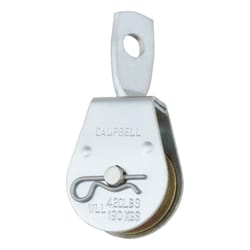 Campbell 1-1/2 in. D Zinc Plated Steel Swivel Eye Single Sheave Swivel Eye Pulley
