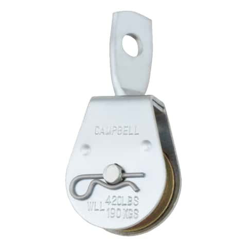 Campbell 2 in. D Zinc Plated Steel Swivel Eye Pulley Campbell 2 in. D Zinc Plated Steel Swivel Eye Pulley