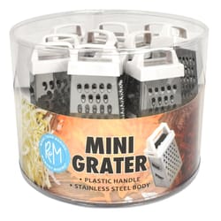 R&M International Corp Silver/White Plastic/Stainless Steel Mini Box Grater