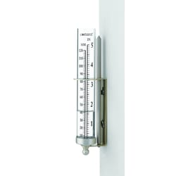 Conant Gray Glass/Metal 6.5 in. H X 1.75 in. L X 1.75 in. W Rain Gauge Garden Stake