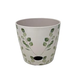 Bamboo Blooms 7 in. D Bamboo Green Leaves Flower Pot Green
