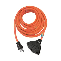 Ace Indoor or Outdoor 50 ft. L Orange Triple Outlet Cord 12/3 STW