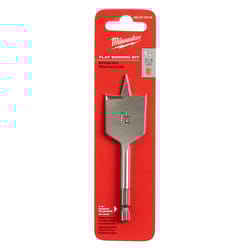 Milwaukee 1-1/4 in. D X 4.5 in. L Flat Boring Auger Bit Carbon Steel 1 pc