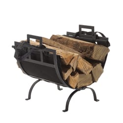 Pleasant Hearth Black Steel Log Holder