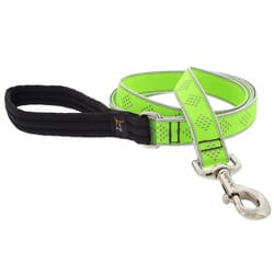 Lupine Pet Reflective Green Diamond Nylon Dog Leash