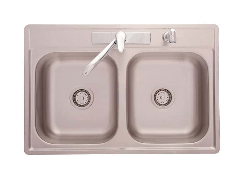 Franke Kindred Stainless Steel Top Mount 33 in. W X 22 in. L Two Bowls