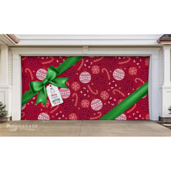 Celebrations 7 ft. x 16 ft. Merry Christmas and Happy New Year Garage Door Cover