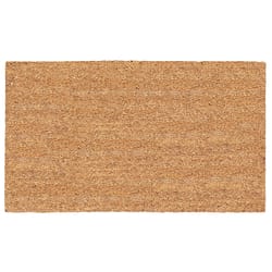 Americo Home Natural CoCo 16 in. W X 27 in. L Tan Plain Coir Door Mat