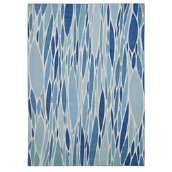 Linon Home Decor 7 ft. W X 9 ft. L Blue/Cream Ehrle Polyester Accent Rug