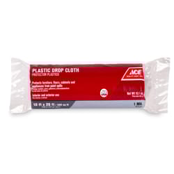 Ace 10 ft. W X 20 ft. L X 1 mil Plastic Drop Cloth 1 pk