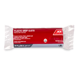 Ace 10 ft. W X 20 ft. L X 1 mil Plastic Drop Cloth 1 pk