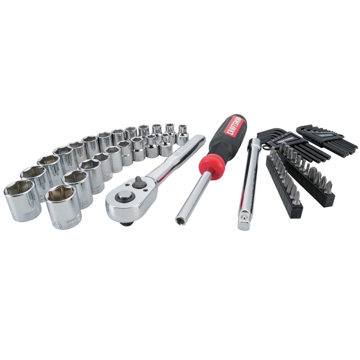 Craftsman 3/8 in. drive Metric and SAE 6 Point Mechanic’s Tool Set 63 pc Uae Electronic uaeelectronic.com