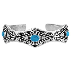 Montana Silversmiths Women's Cuff Silver/Turquoise Bracelet Water Resistant