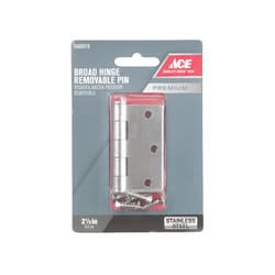 Ace 2-1/2 in. L Stainless Steel Door Hinge 1 pk