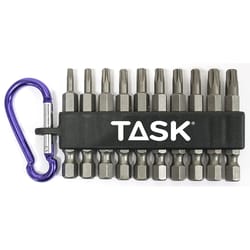Task Tools Torx 2 in. L Carabiner Bit Clip Steel 10 pc