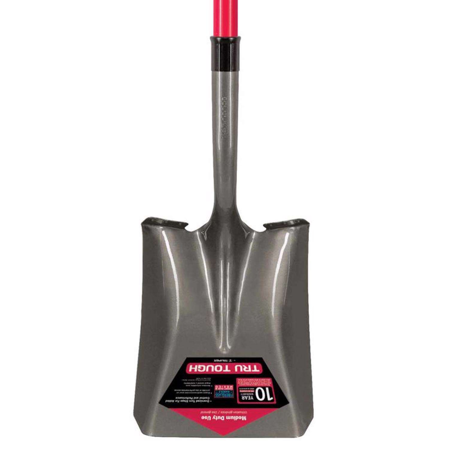 Med Square Spade with Fiberglass Long Handle
