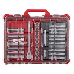 Milwaukee Packout 1/2 in. drive Metric/SAE 6 and 12 Point Standard Mechanics Socket and Ratchet Set