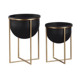 Tripar Black Metal Plant Stand