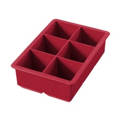 Tovolo King Cube Cayenne Silicone Cube Ice Tray