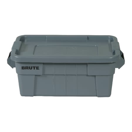 Rubbermaid Brute 14 gal Gray Storage Tote 10.7 in. H X 16.5 in. W X 27.9  in. D Stackable - Ace Hardware