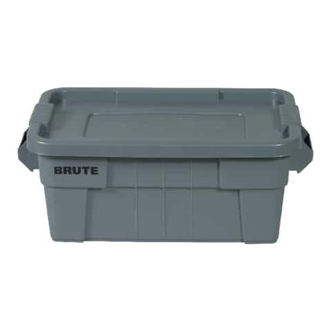 Rubbermaid Commercial Products Brute 14 Gal. Storage Tote in Gray  FG9S3000GRAY - The Home Depot