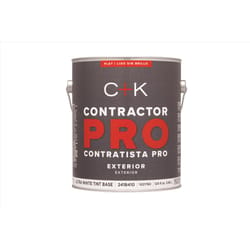 C+K Contractor Pro Flat Tint Base Ultra White Base Paint Exterior 1 gal