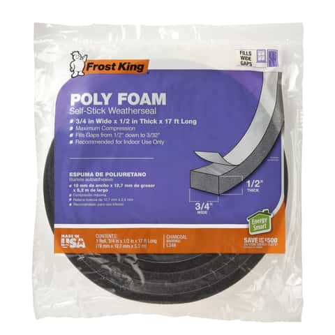 Foam Tape Weather Stripping,1/4 Inch Wide X 1/16 Inch Thick,Window  Insulation and Seal Adhesive Door Seal Strip (2 Rolls with Total 64 Feet  Long) 