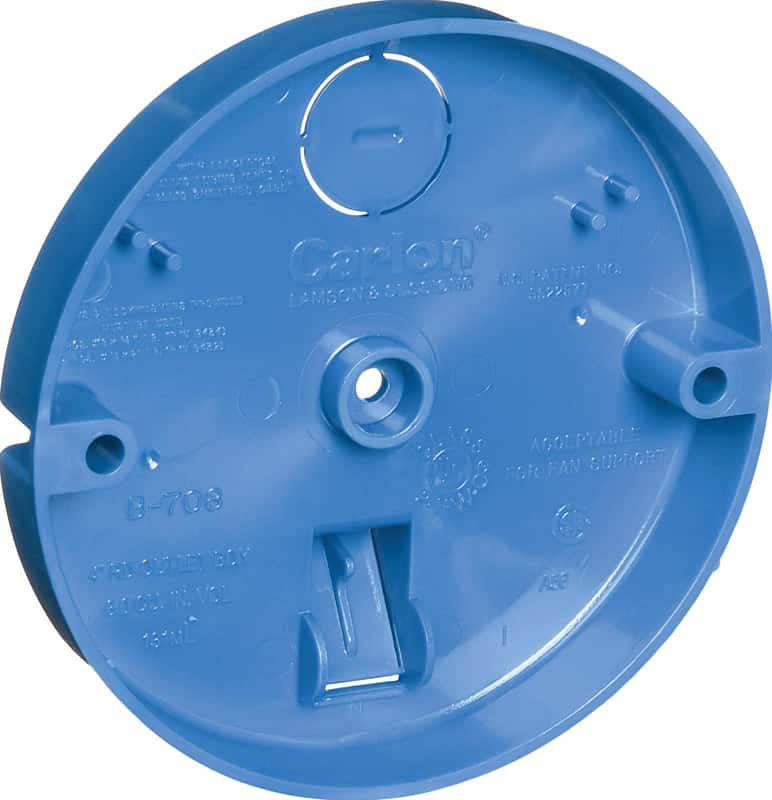 Carlon 3/4 in. Round PVC 1 gang Ceiling Fan Pan Blue Ace Hardware