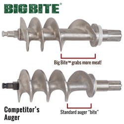 LEM Big Bite Brushed Silver 1 speed 11 lb Meat Grinder .75 HP