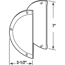 Prime-Line 7 in. L Black Plastic Screen Door Grille 1 pk