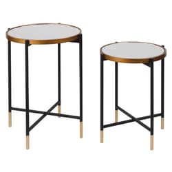 Tripar Modern 17.3 in. W X 17.3 in. L Round Accent Table Set