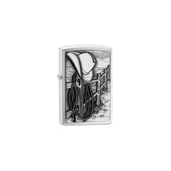 Zippo Black/Silver Resting Cowboy Lighter 1 pk