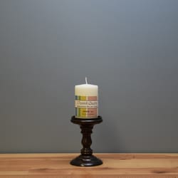 JANDE BLOKLYS Ivory Unscented Scent Pillar Candle