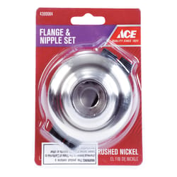 Ace Zinc Flange and Nipple Set